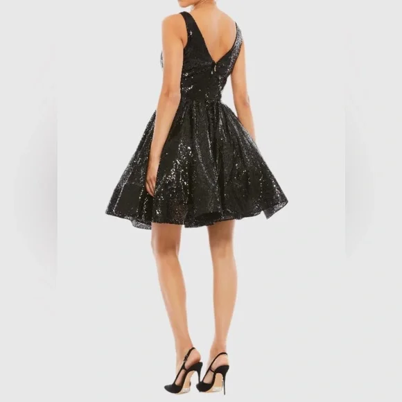 NWT! leena for Mac Duggal Black Sequin Mini Dress - bibarnabloc.cat